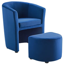 Modway Furniture Modern Divulge Performance Velvet Arm Chair and Ottoman Set - EEI-3607