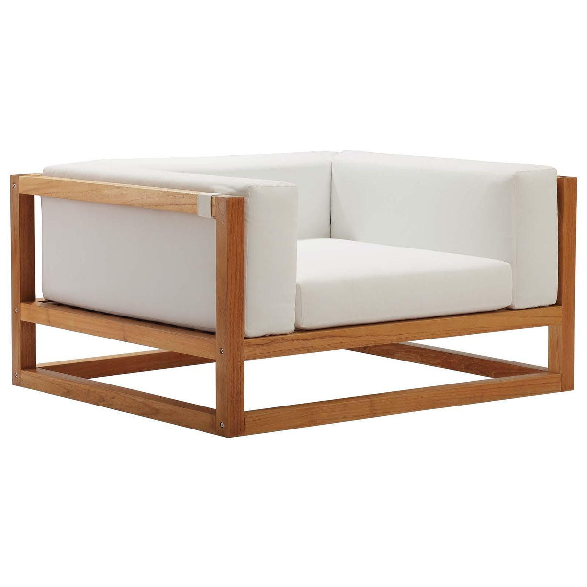 Modway Furniture Modern Newbury 6 Piece Outdoor Patio Premium Grade A Teak Wood Set - EEI-3621