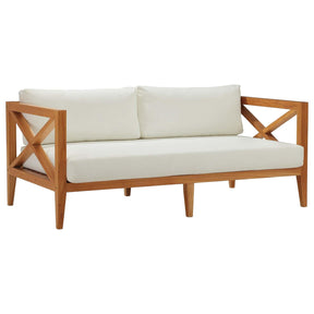 Modway Furniture Modern Northlake 7 Piece Outdoor Patio Premium Grade A Teak Wood Set - EEI-3625