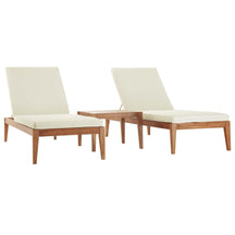 Modway Furniture Modern Northlake 3 Piece Outdoor Patio Premium Grade A Teak Wood Set - EEI-3626