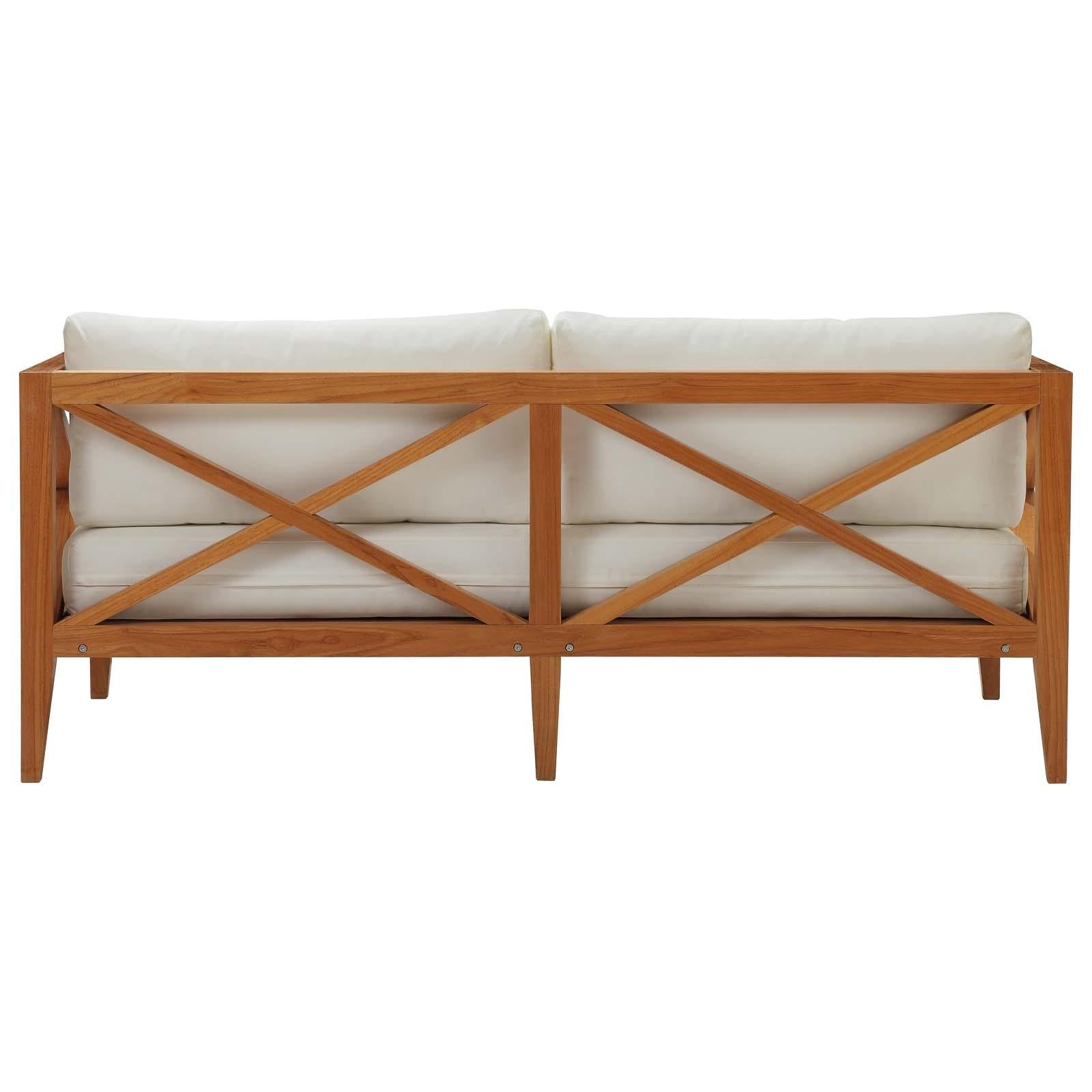 Modway Furniture Modern Northlake 2 Piece Outdoor Patio Premium Grade A Teak Wood Set - EEI-3629