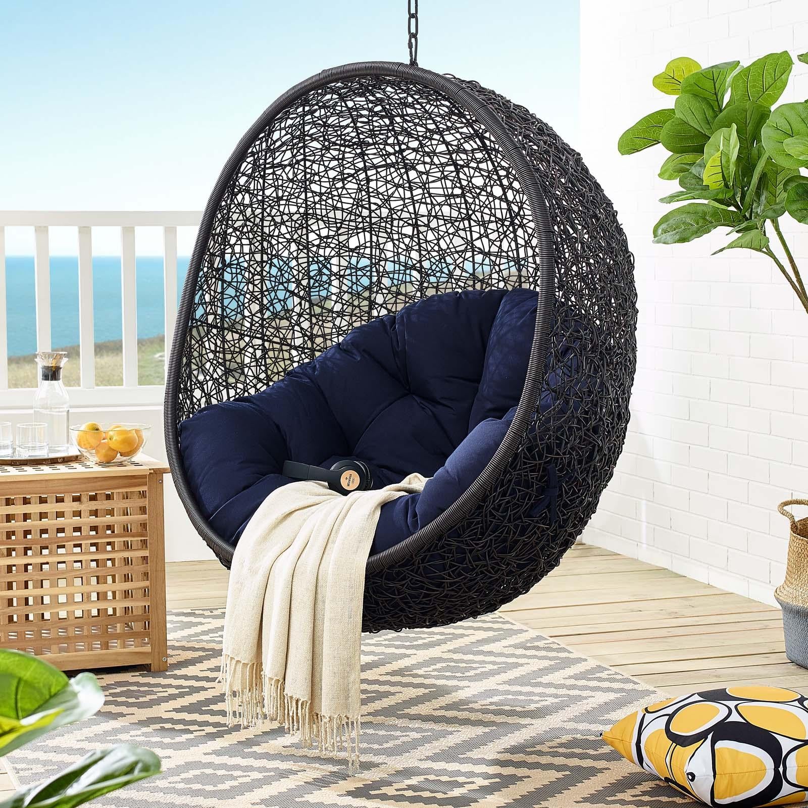Modway Furniture Modern Encase Sunbrella® Fabric Swing Outdoor Patio Lounge Chair Without Stand - EEI-3635