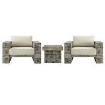 Modway Furniture Modern Manteo Rustic Coastal Outdoor Patio Sunbrella® 3 Piece Set - EEI-3652