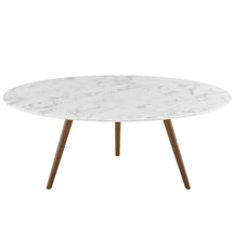 Modway Furniture Modern Lippa 40" Round Artificial Marble Coffee Table with Tripod Base - EEI-3668