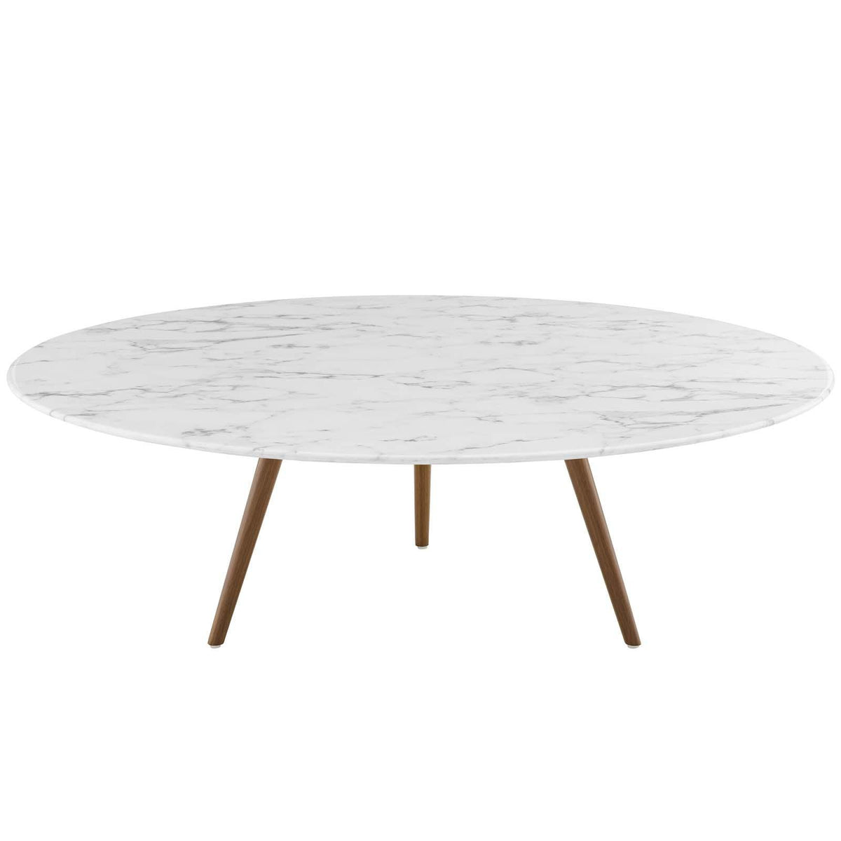 Modway Furniture Modern Lippa 47" Round Artificial Marble Coffee Table with Tripod Base - EEI-3669