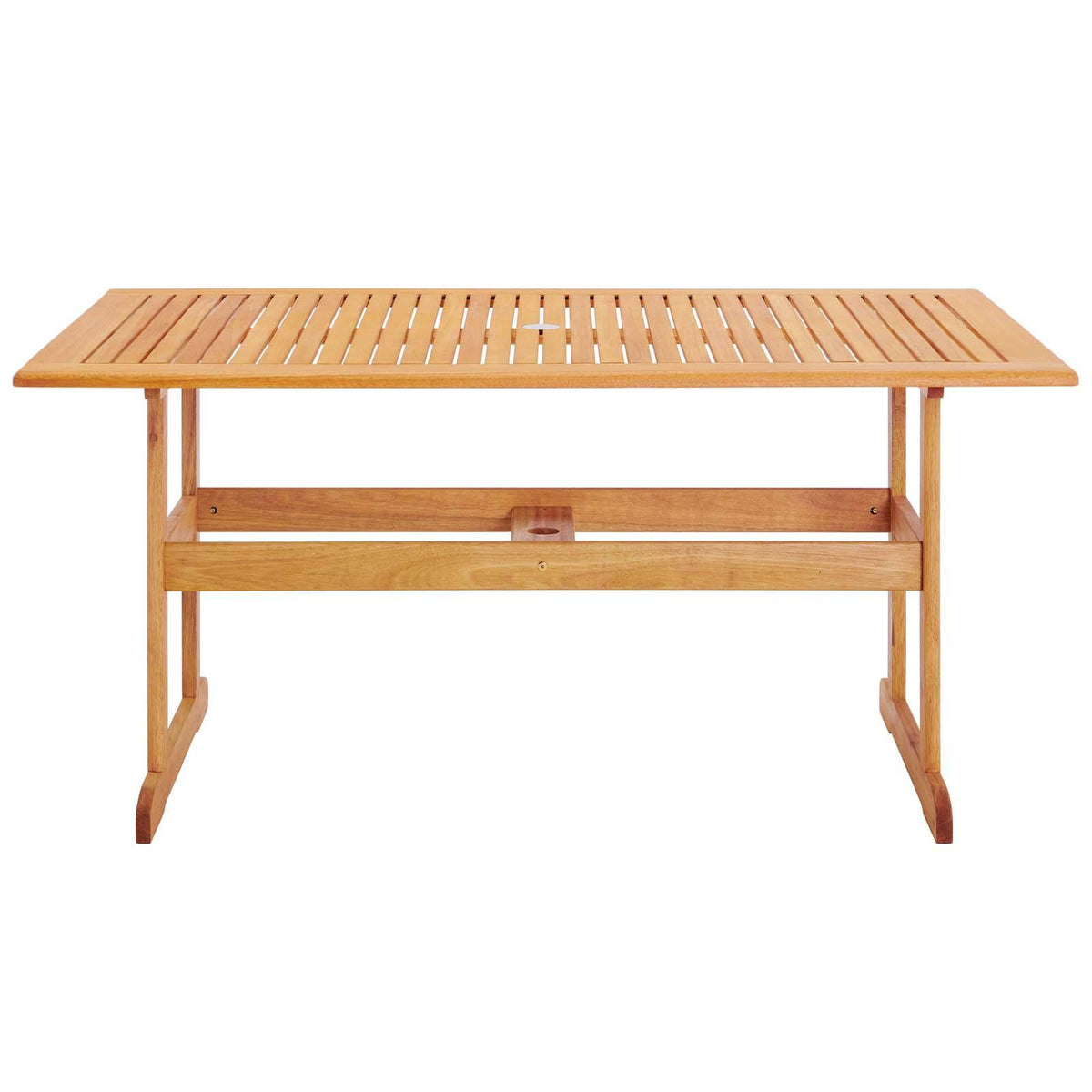 Modway Furniture Modern Hatteras 59" Rectangle Outdoor Patio Eucalyptus Wood Dining Table - EEI-3675