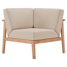 Modway Furniture Modern Sedona Outdoor Patio Eucalyptus Wood Sectional Sofa Corner Chair - EEI-3680