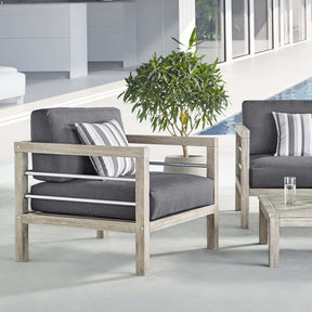 Modway Furniture Modern Wiscasset Outdoor Patio Acacia Wood Armchair - EEI-3683