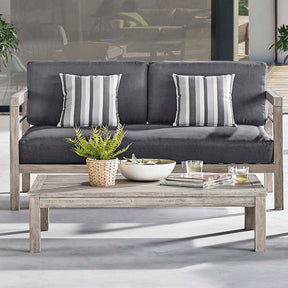 Modway Furniture Modern Wiscasset Outdoor Patio Acacia Wood Coffee Table - EEI-3685