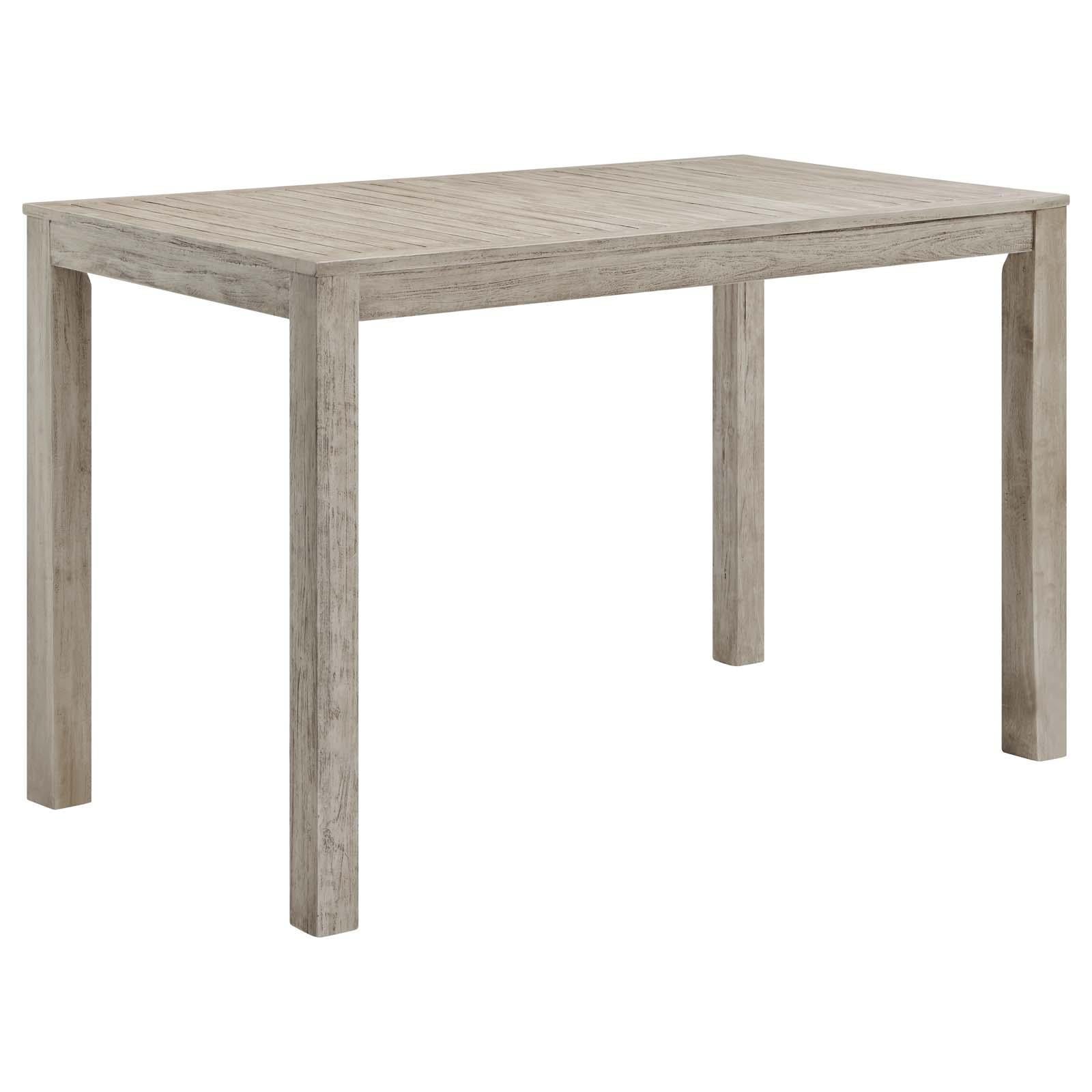 Modway Furniture Modern Wiscasset 59" Outdoor Patio Acacia Wood Bar Table - EEI-3686