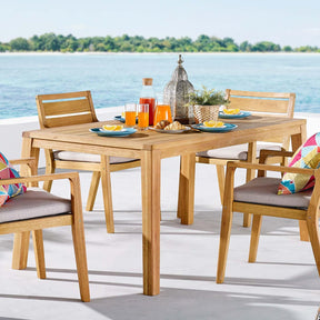 Modway Furniture Modern Portsmouth 63" Karri Wood Outdoor Patio Dining Table - EEI-3688