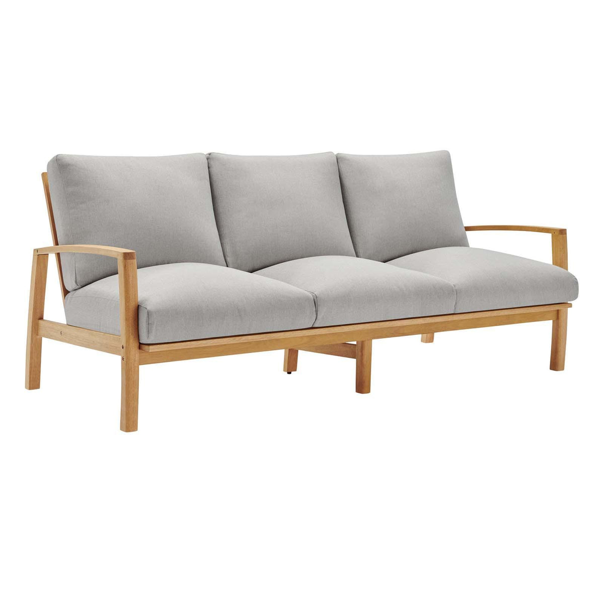 Modway Furniture Modern Orlean Outdoor Patio Eucalyptus Wood Sofa - EEI-3696
