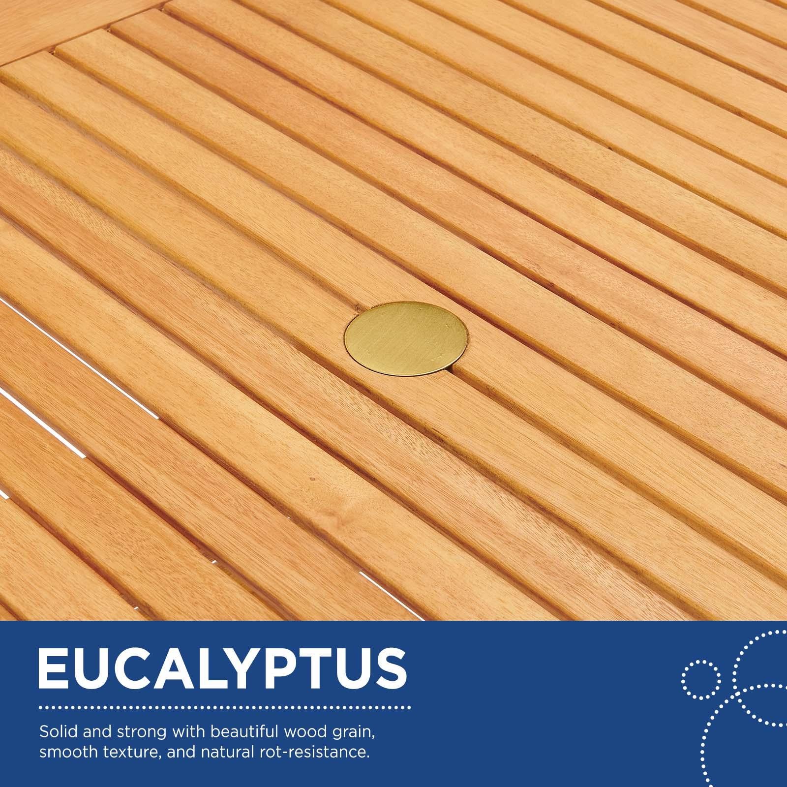 Modway Furniture Modern Orlean Outdoor Patio Eucalyptus Wood Sofa - EEI-3696