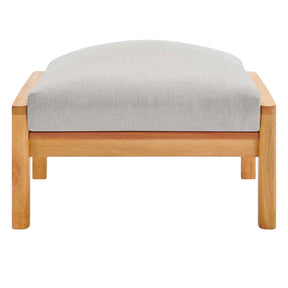Modway Furniture Modern Orlean Outdoor Patio Eucalyptus Wood Ottoman - EEI-3701