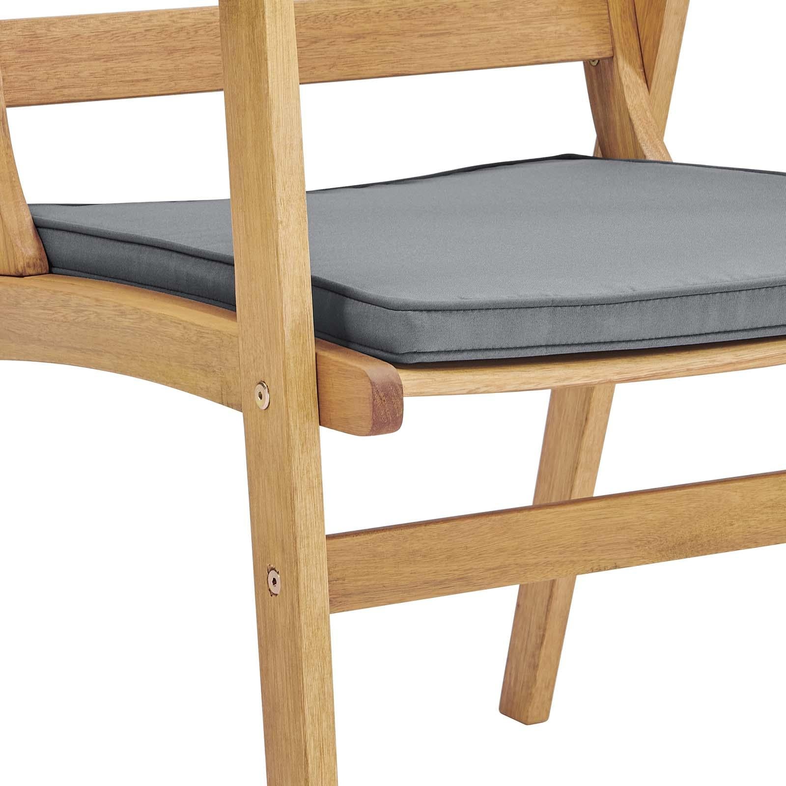 Modway Furniture Modern Syracuse Outdoor Patio Eucalyptus Wood Dining Chair Set of 2 - EEI-3704