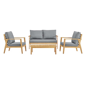 Modway Furniture Modern Syracuse Outdoor Patio Upholstered 4 Piece Furniture Set - EEI-3705