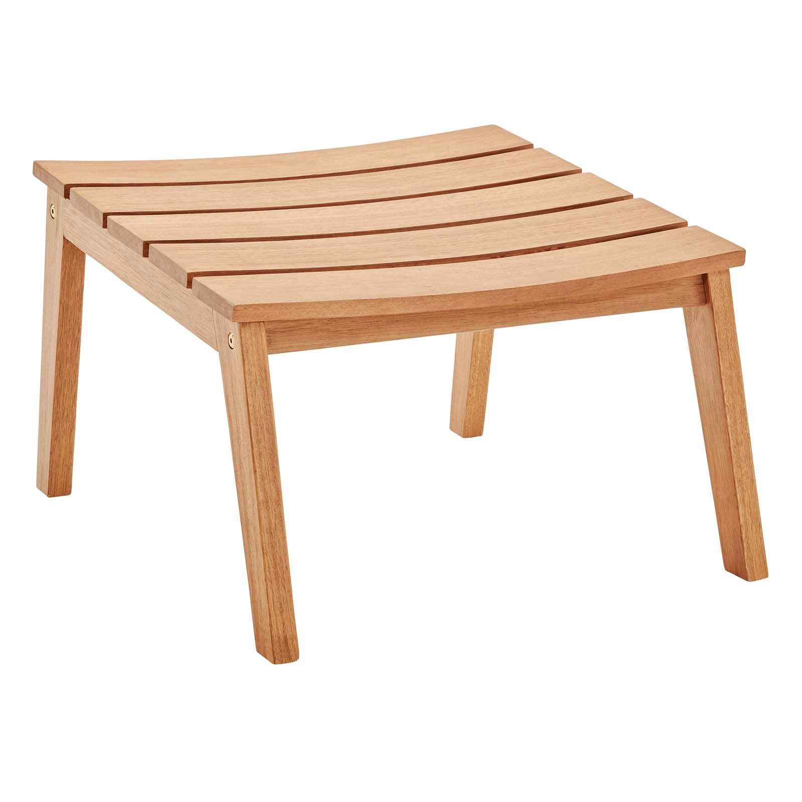Modway Furniture Modern Breton Outdoor Patio Ash Wood Ottoman - EEI-3714