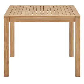 Modway Furniture Modern Farmstay 36" Square Outdoor Patio Teak Wood Dining Table - EEI-3720