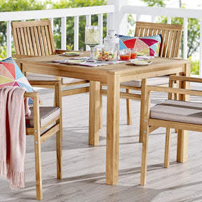 Modway Furniture Modern Farmstay 36" Square Outdoor Patio Teak Wood Dining Table - EEI-3720