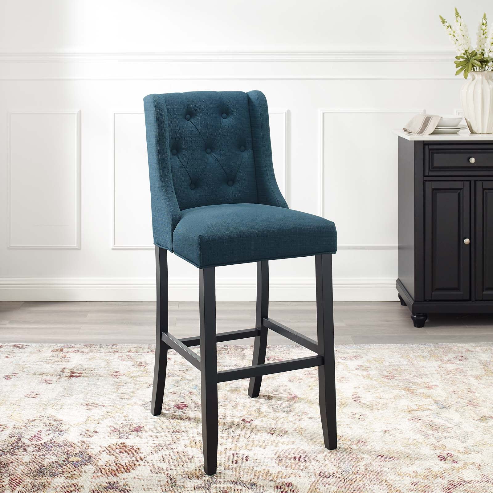 Modway Furniture Modern Baronet Tufted Button Upholstered Fabric Bar Stool - EEI-3741