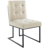 Modway Furniture Modern Privy Black Stainless Steel Upholstered Fabric Dining Chair - EEI-3745