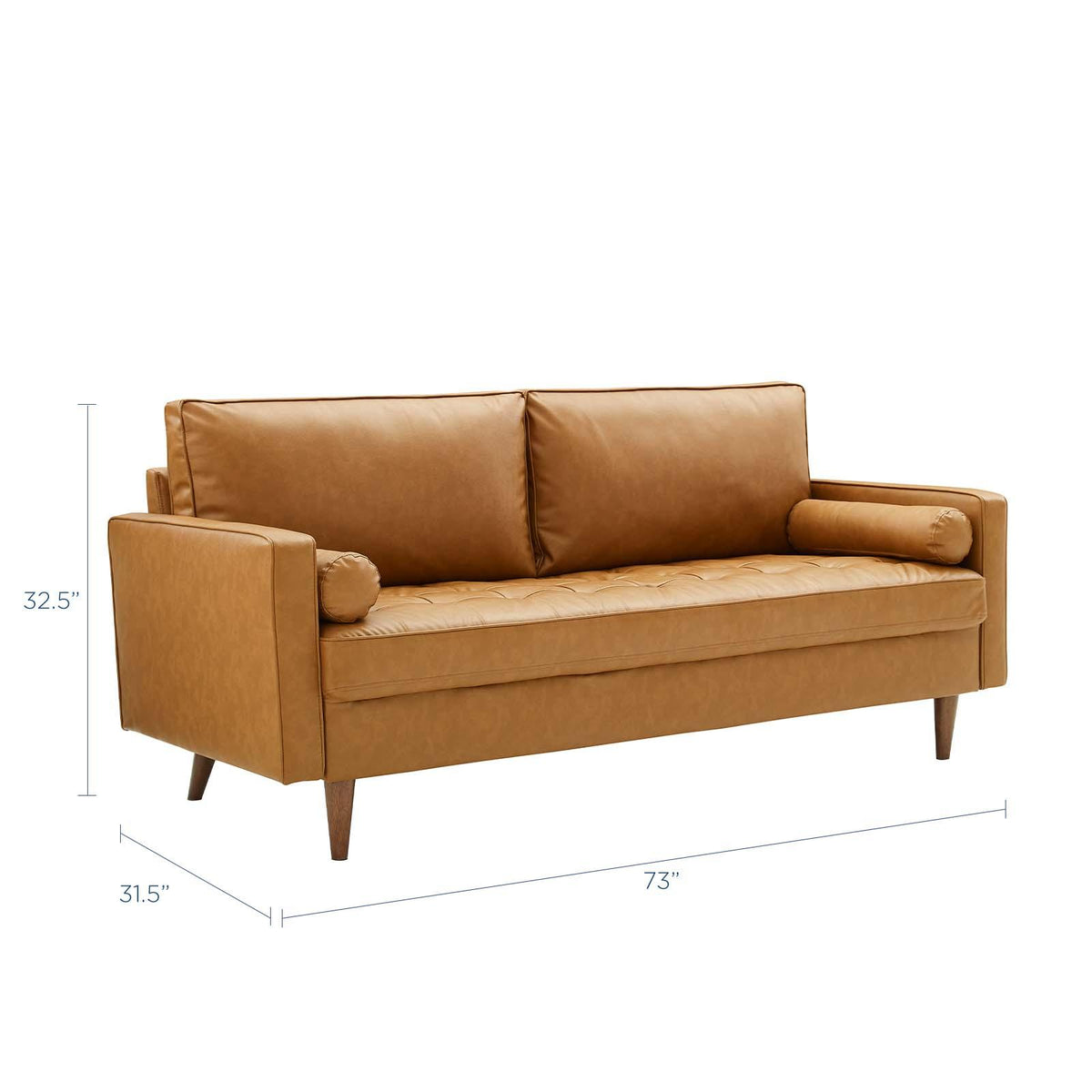 Modway Furniture Modern Valour Upholstered Faux Leather Sofa - EEI-3765