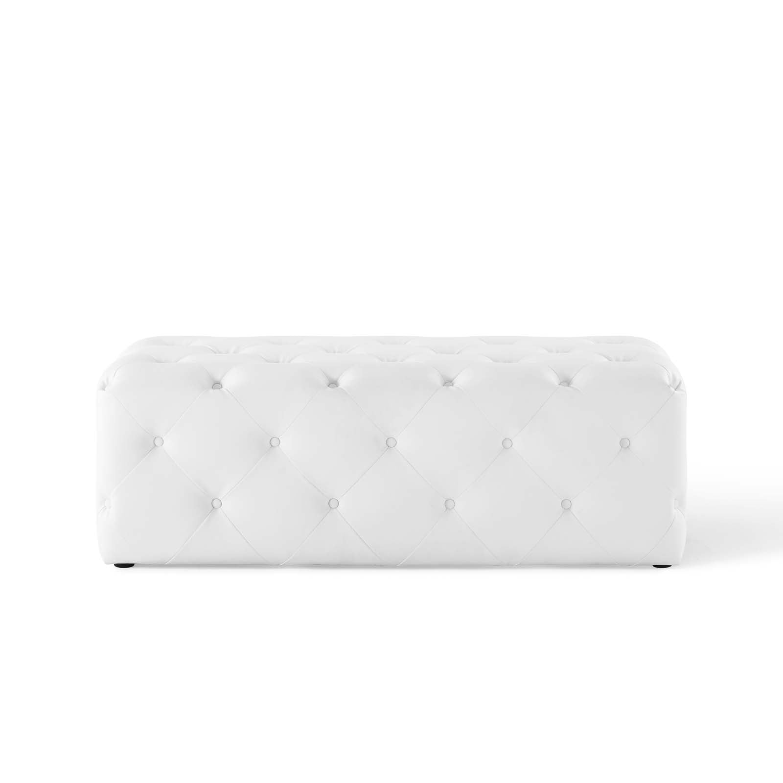 Modway Furniture Modern Amour 48" Tufted Button Entryway Faux Leather Bench - EEI-3767