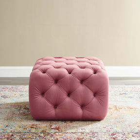 Modway Furniture Modern Amour Tufted Button Square Performance Velvet Ottoman - EEI-3776
