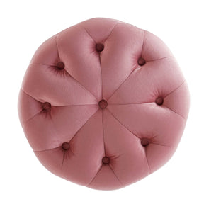 Modway Furniture Modern Amour Tufted Button Round Performance Velvet Ottoman - EEI-3778