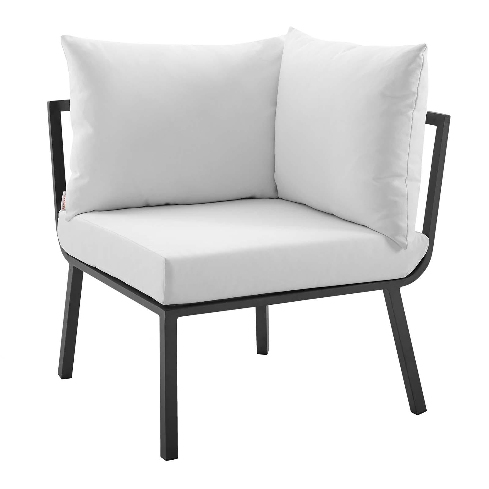 Modway Furniture Modern Riverside 3 Piece Outdoor Patio Aluminum Sectional Sofa Set - EEI-3782
