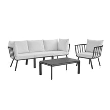Modway Furniture Modern Riverside 5 Piece Outdoor Patio Aluminum Set - EEI-3783
