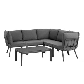 Modway Furniture Modern Riverside 6 Piece Outdoor Patio Aluminum Set - EEI-3788