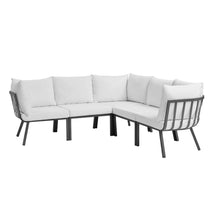 Modway Furniture Modern Riverside 5 Piece Outdoor Patio Aluminum Sectional - EEI-3789