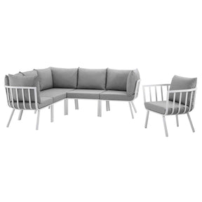Modway Furniture Modern Riverside 6 Piece Outdoor Patio Aluminum Set - EEI-3791