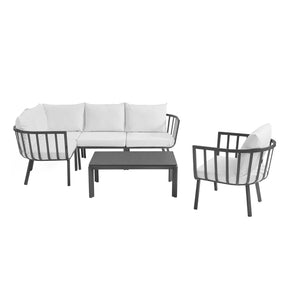 Modway Furniture Modern Riverside 6 Piece Outdoor Patio Aluminum Set - EEI-3795
