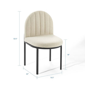 Modway Furniture Modern Isla Channel Tufted Upholstered Fabric Dining Side Chair - EEI-3803