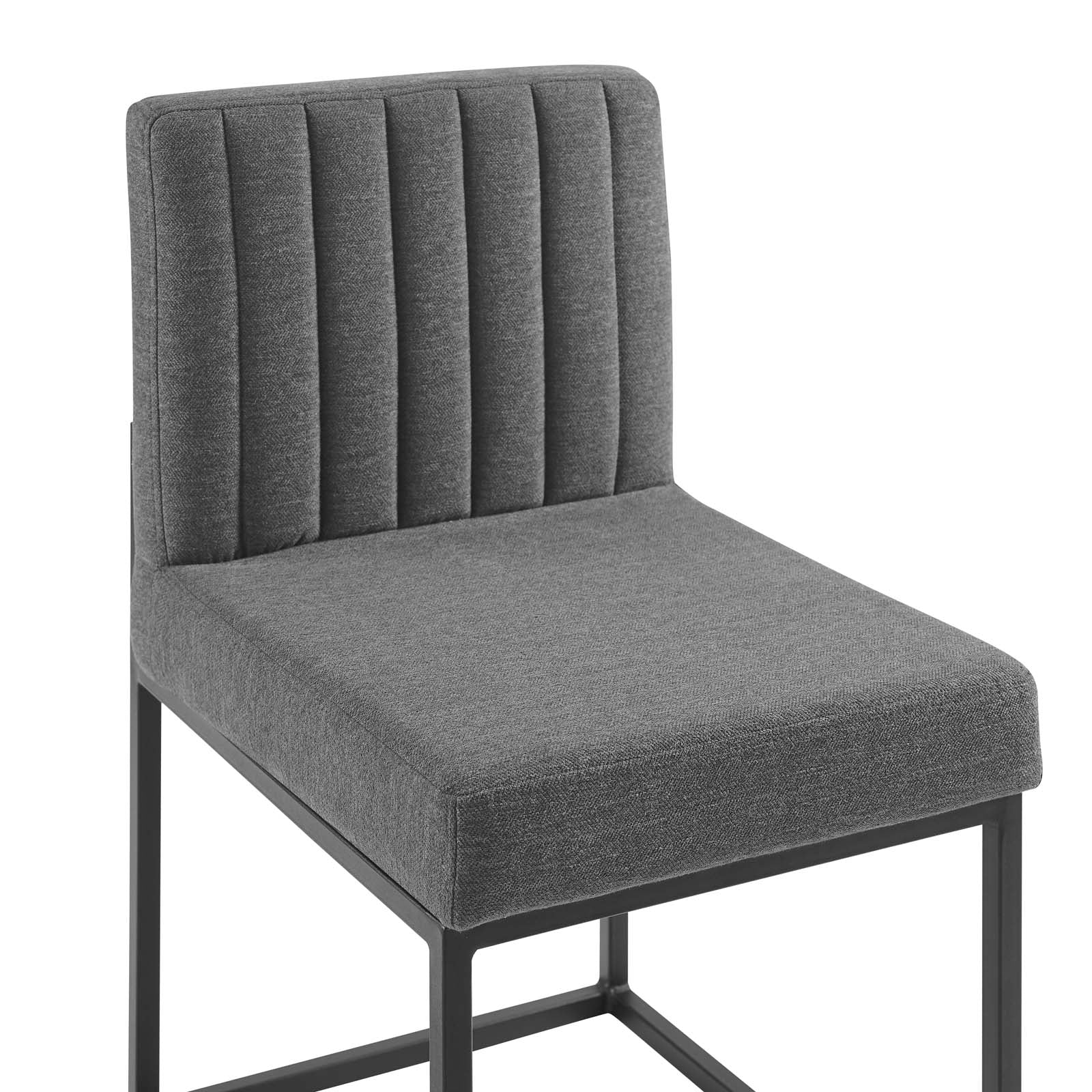 Modway Furniture Modern Carriage Channel Tufted Sled Base Upholstered Fabric Dining Chair - EEI-3807