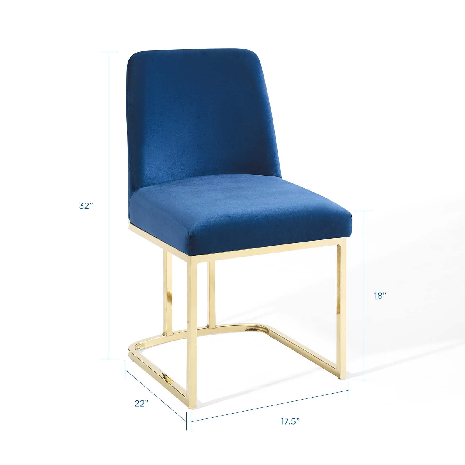 Modway Furniture Modern Amplify Sled Base Performance Velvet Dining Side Chair - EEI-3810