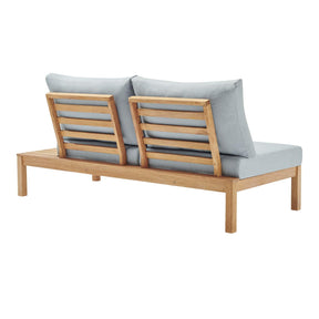 Modway Furniture Modern Freeport 3 Piece Outdoor Patio Karri Wood Sectional - EEI-3816