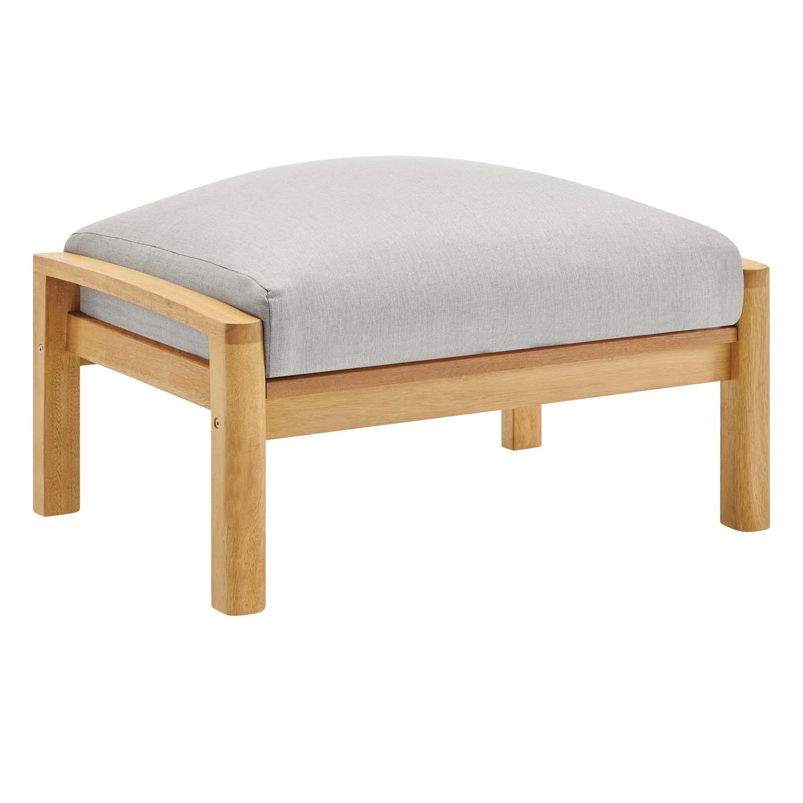 Modway Furniture Modern Orlean 4 Piece Outdoor Patio Eucalyptus Wood Set - EEI-3817