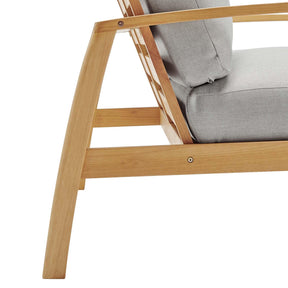 Modway Furniture Modern Orlean 5 Piece Outdoor Patio Eucalyptus Wood Set - EEI-3818