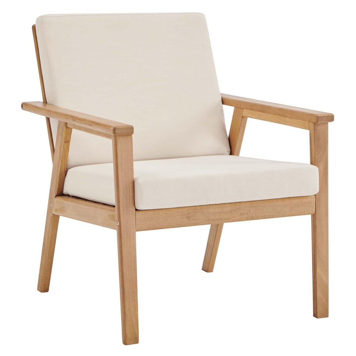 Modway Furniture Modern Vero 3 Piece Outdoor Patio Ash Wood Set - EEI-3835