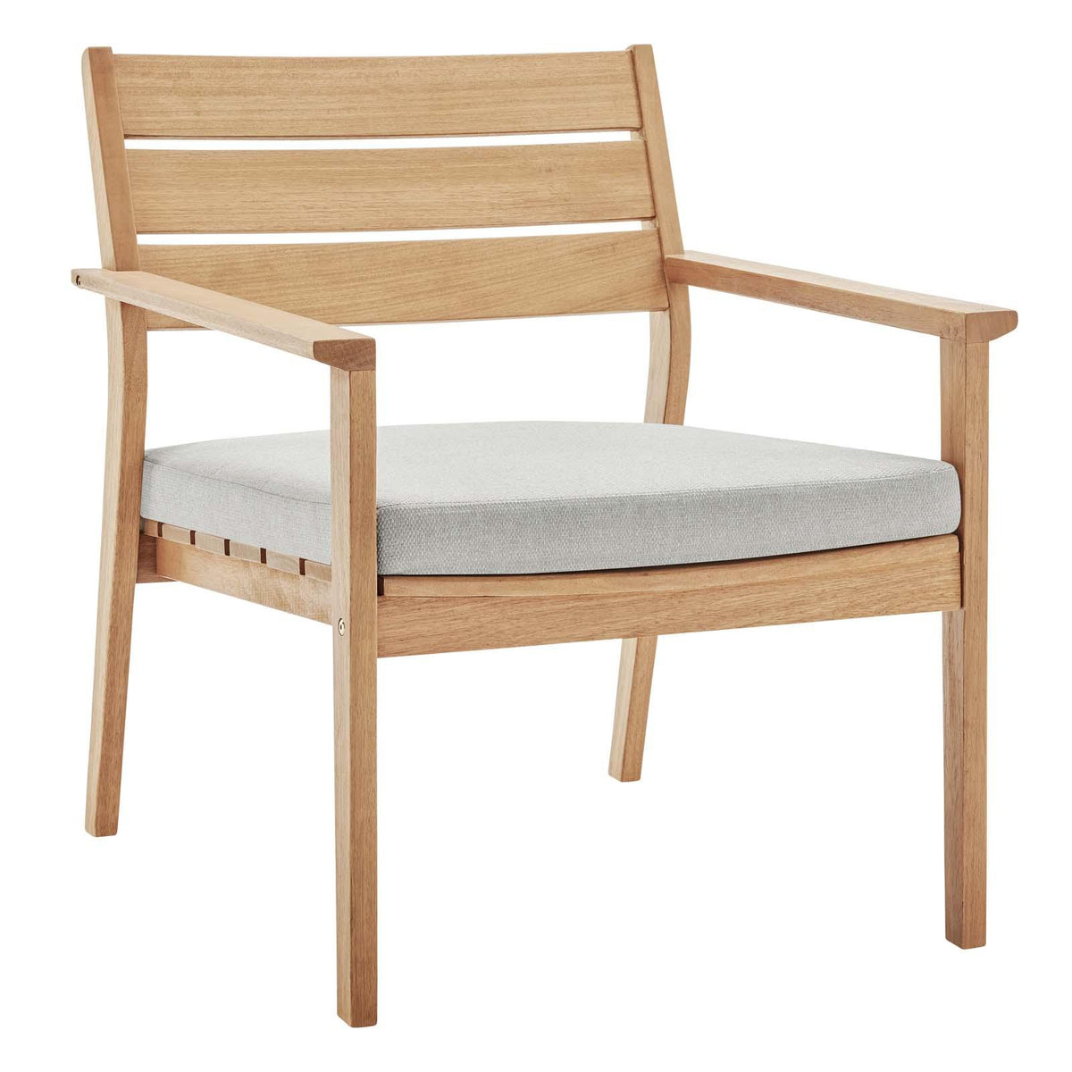 Modway Furniture Modern Breton 4 Piece Outdoor Patio Ash Wood Set - EEI-3842