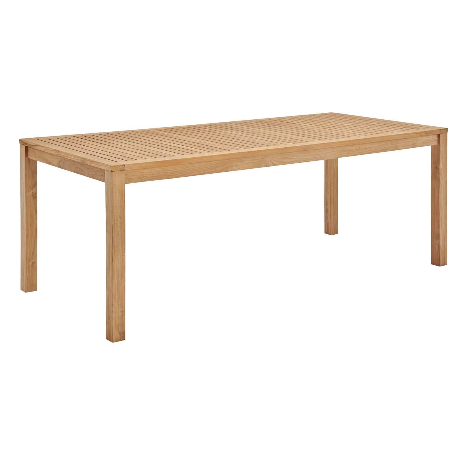Modway Furniture Modern Farmstay 9 Piece Outdoor Patio Teak Wood Dining Set - EEI-3845