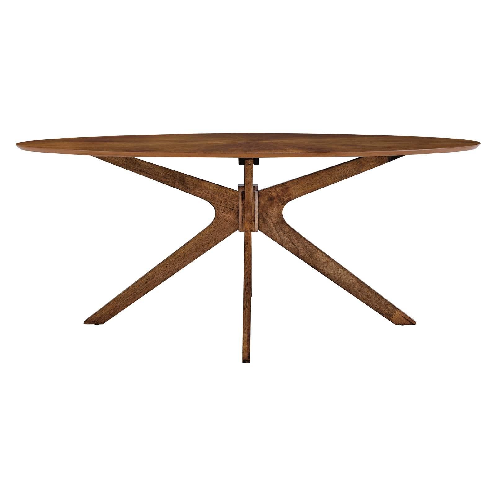 Modway Furniture Modern Crossroads 71" Oval Wood Dining Table - EEI-3849