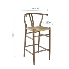Modway Furniture Modern Amish Wood Bar Stool - EEI-3851
