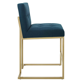 Modway Furniture Modern Privy Gold Stainless Steel Upholstered Fabric Counter Stool - EEI-3852