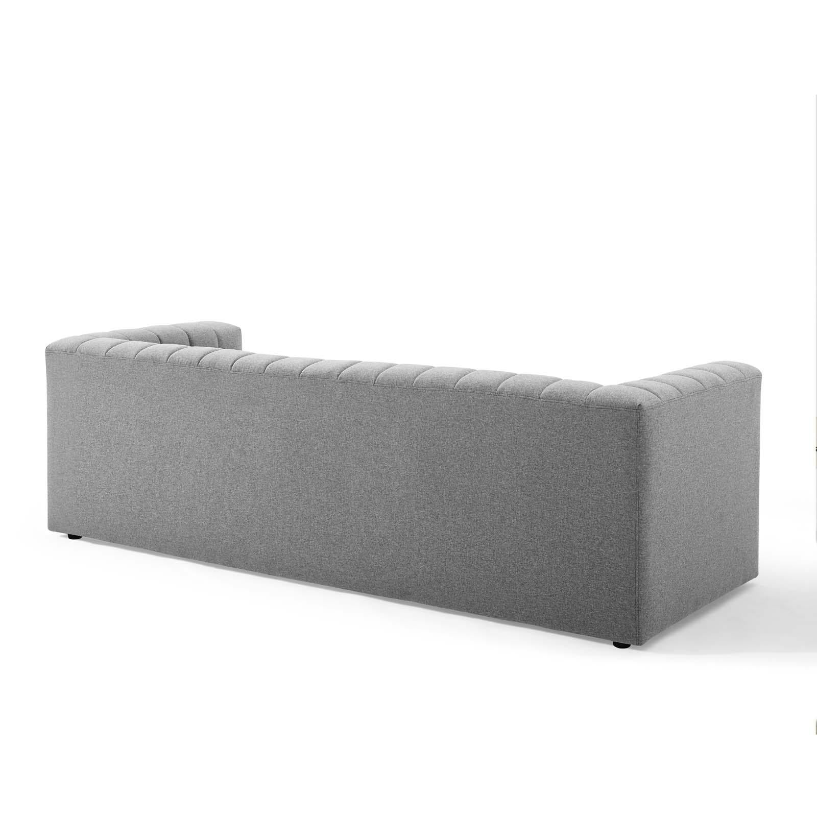 Modway Furniture Modern Reflection Channel Tufted Upholstered Fabric Sofa - EEI-3881
