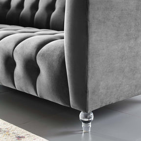 Modway Furniture Modern Mesmer Channel Tufted Button Performance Velvet Sofa - EEI-3882