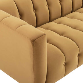 Modway Furniture Modern Mesmer Channel Tufted Button Performance Velvet Sofa - EEI-3882